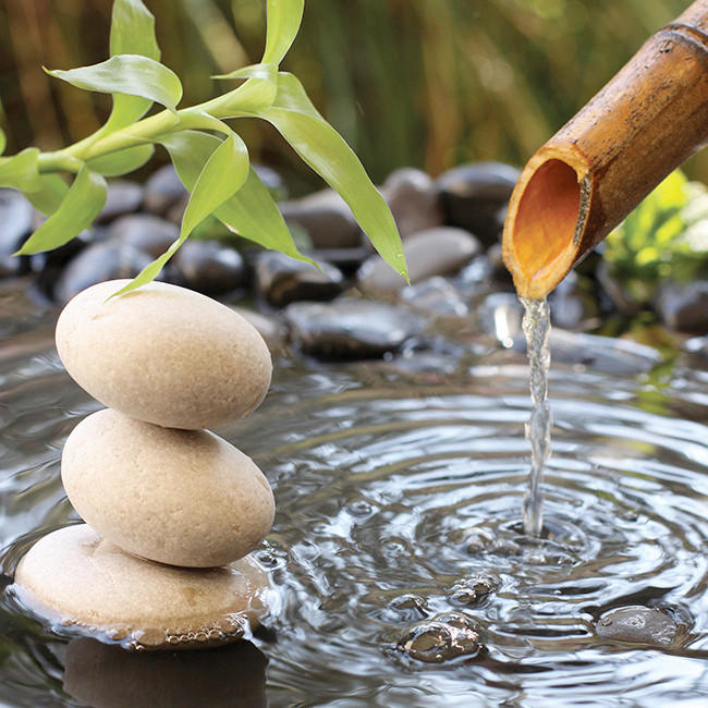 GLASBILD Zen 30/30 cm  - Multicolor, Natur, Glas (30/30cm) - Euroart