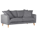 2,5-SITZER in Cord Grau  - Naturfarben/Grau, ROMANTIK / LANDHAUS, Holz/Textil (195/69/100cm) - Landscape