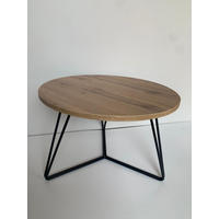 KLUB STOLIĆ crna, boje hrasta  metal, drvni materijal  - boje hrasta/crna, Moderno, drvni materijal/metal (60cm)