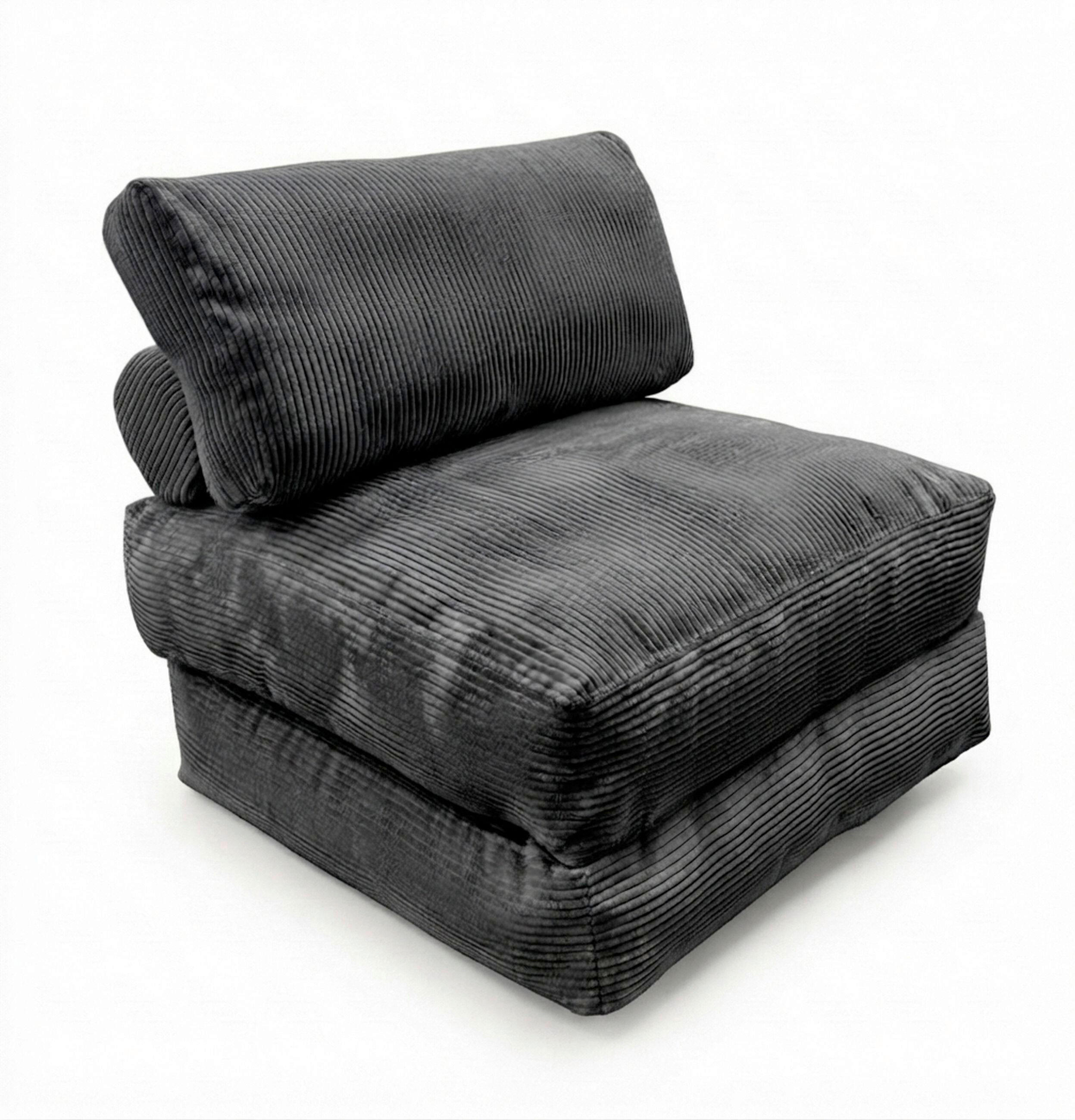SCHLAFSESSEL Cord Dunkelgrau Rückenkissen  - Dunkelgrau, KONVENTIONELL, Textil (85/80/85cm) - Xora