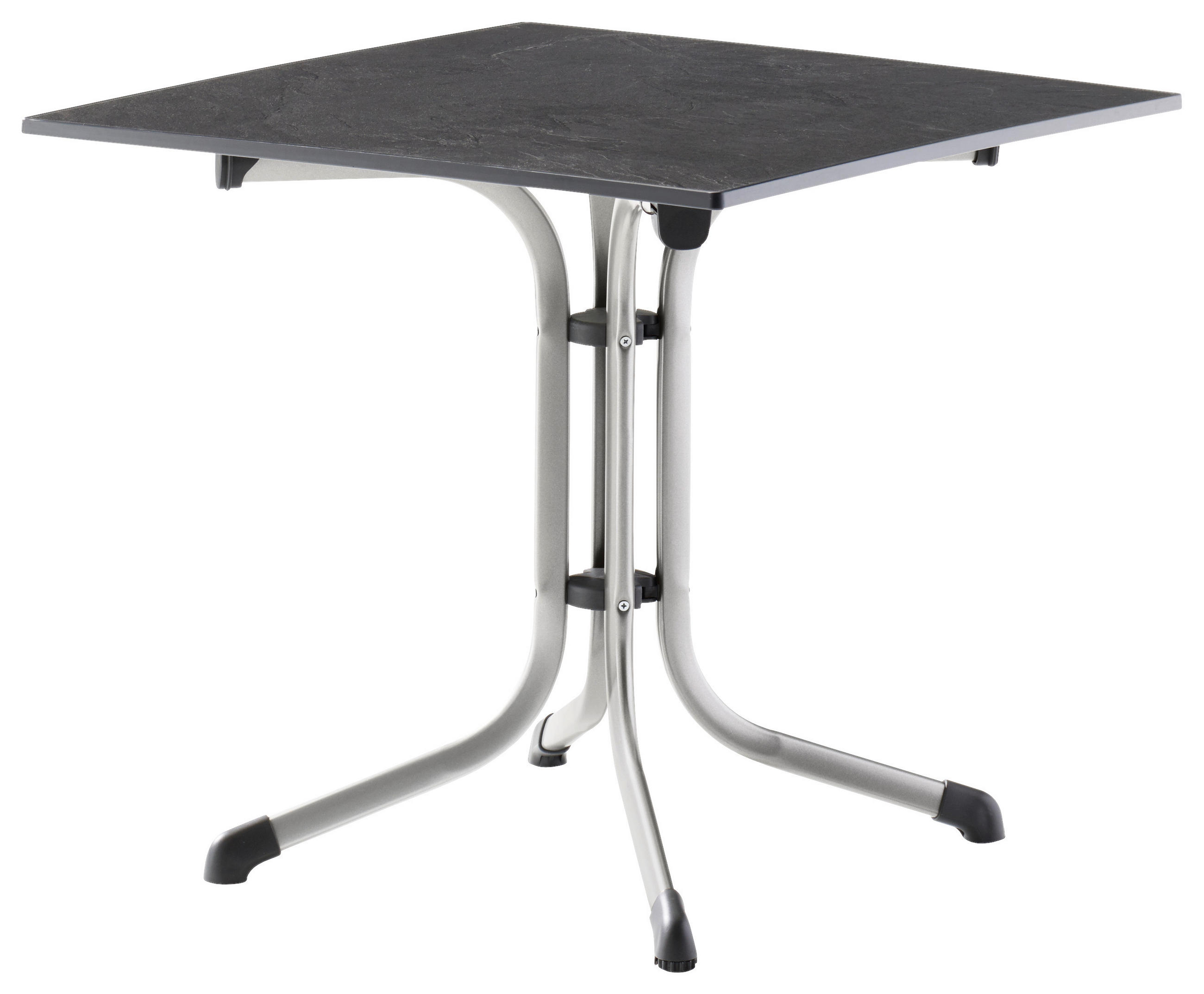 GARTENTISCH Holzwerkstoff Anthrazit, Graphitfarben quadratisch  - Anthrazit/Graphitfarben, MODERN, Holzwerkstoff/Metall (80/80/72cm) - Sieger