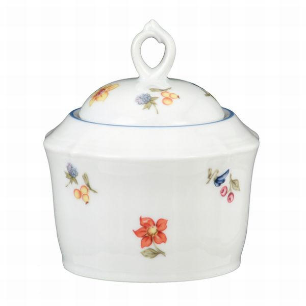 Zuckerdose Sonate Porzellan Blumendekor L/b: Ca. 11/7 Cm