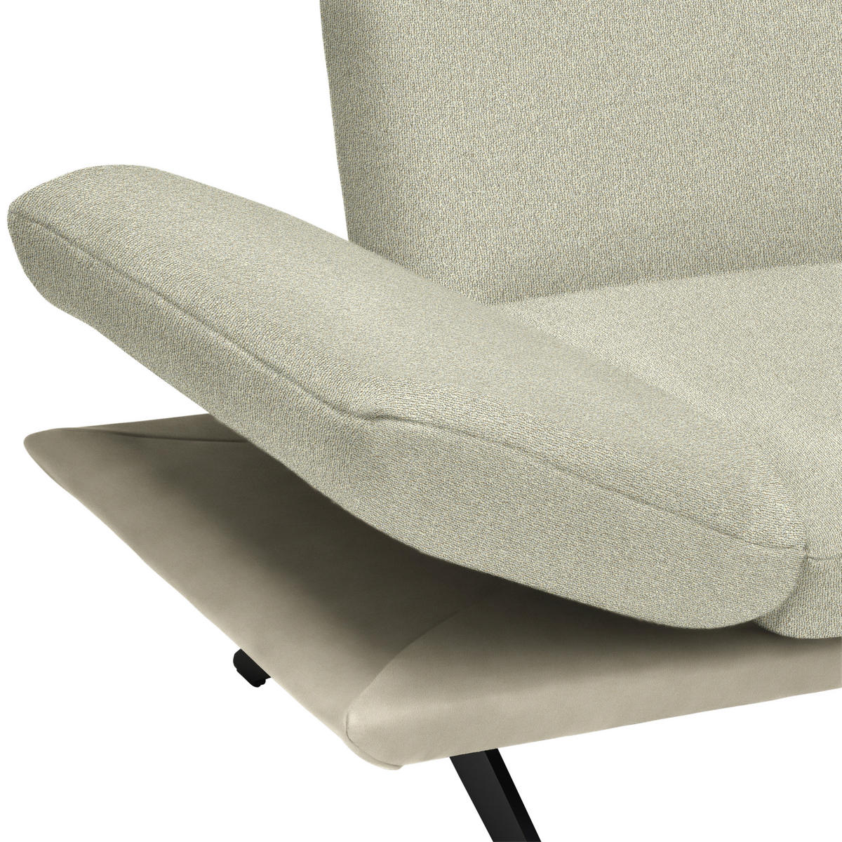 ECKSOFA in Flachgewebe Creme  270/239 cm  - Beige/Creme, Design, Textil/Metall (270/239cm) - Koinor