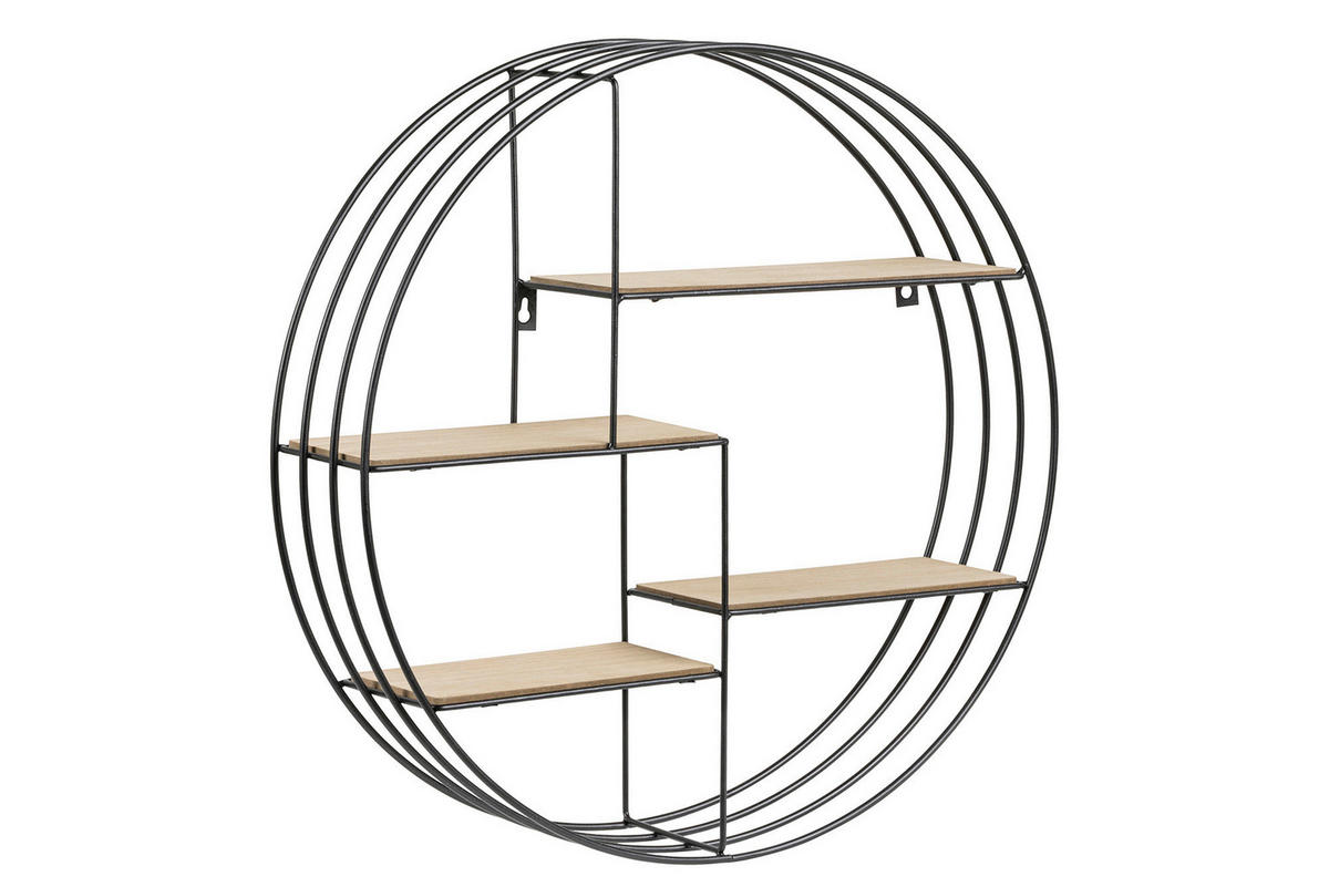 NÁSTENNÝ REGÁL, farba duba - farba duba, Design, kov/drevo (45/45/10cm) - Xora