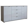 SIDEBOARD  in 140/70/43 cm  - Chromfarben/Schwarz, KONVENTIONELL, Glas/Holzwerkstoff (140/70/43cm) - Dieter Knoll