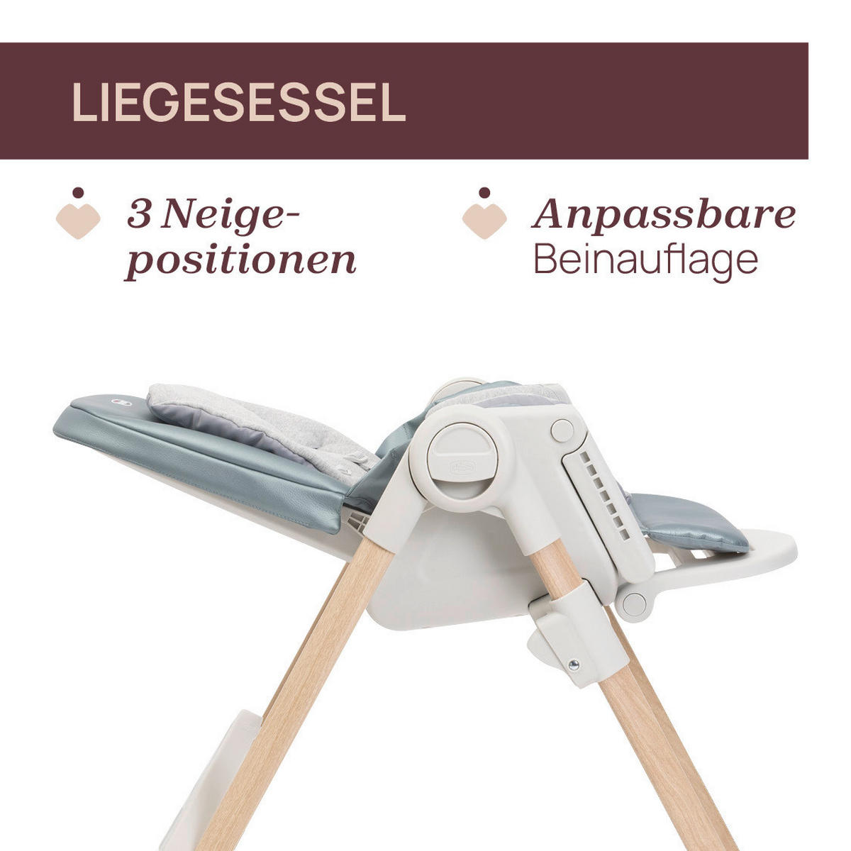 HOCHSTUHL Polly Armonia Blaugrau, Hellgrau Greenery  - Blaugrau/Hellgrau, Basics, Kunststoff (57/79-104/90cm) - Chicco