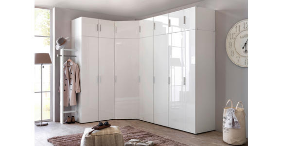 GARDEROBENSCHRANK 80/185/80 cm  - Chromfarben/Weiß, Design, Holzwerkstoff/Kunststoff (80/185/80cm) - Xora