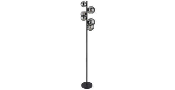LED-STEHLEUCHTE 28,5/155 cm   - Schwarz, Design, Glas/Metall (28,5/155cm) - Dieter Knoll