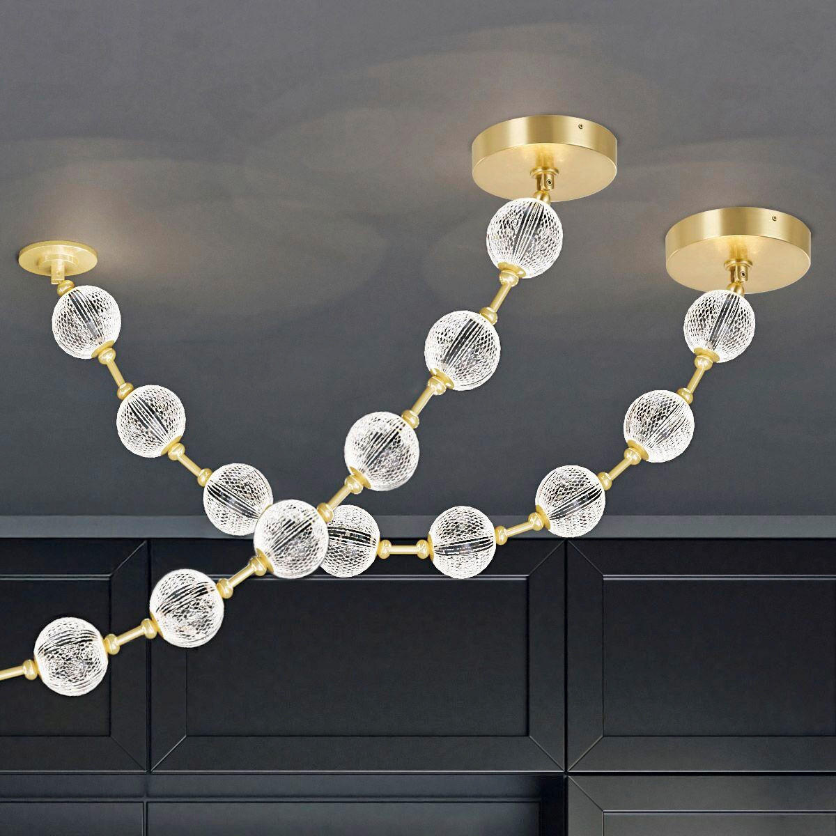 LED-HÄNGELEUCHTE Alora 22,2/147,6 cm   - Messingfarben, KONVENTIONELL, Kunststoff/Metall (22,2/147,6cm) - Elstead Lighting