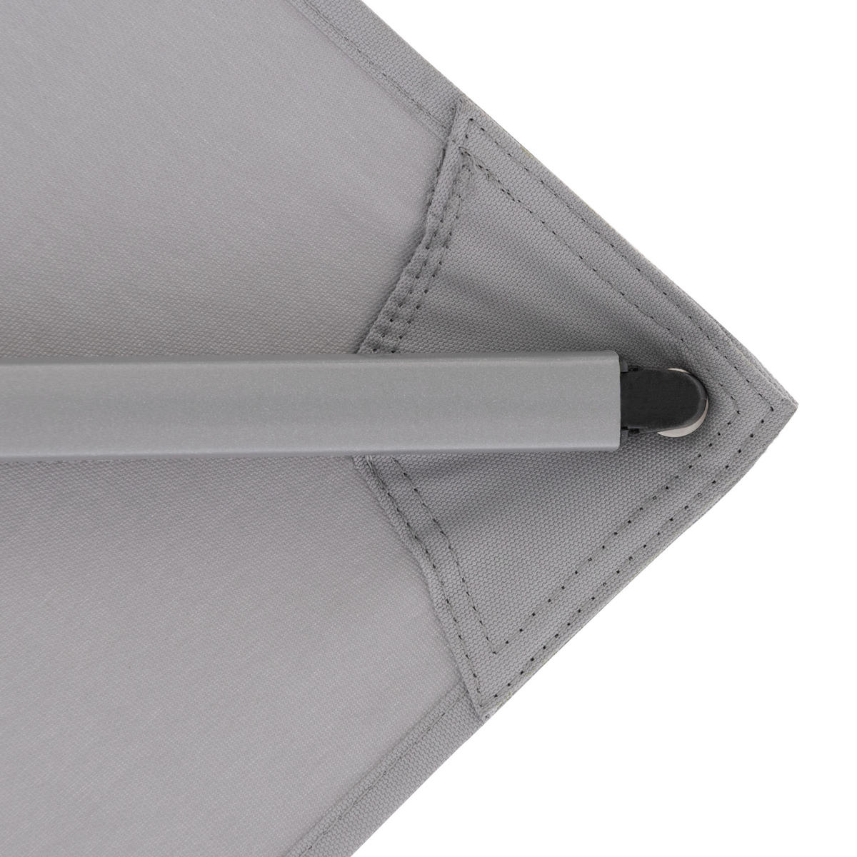 AMPELSCHIRM 320x320 cm Hellgrau  - Silberfarben/Hellgrau, KONVENTIONELL, Textil/Metall (320/320cm) - KNIRPS