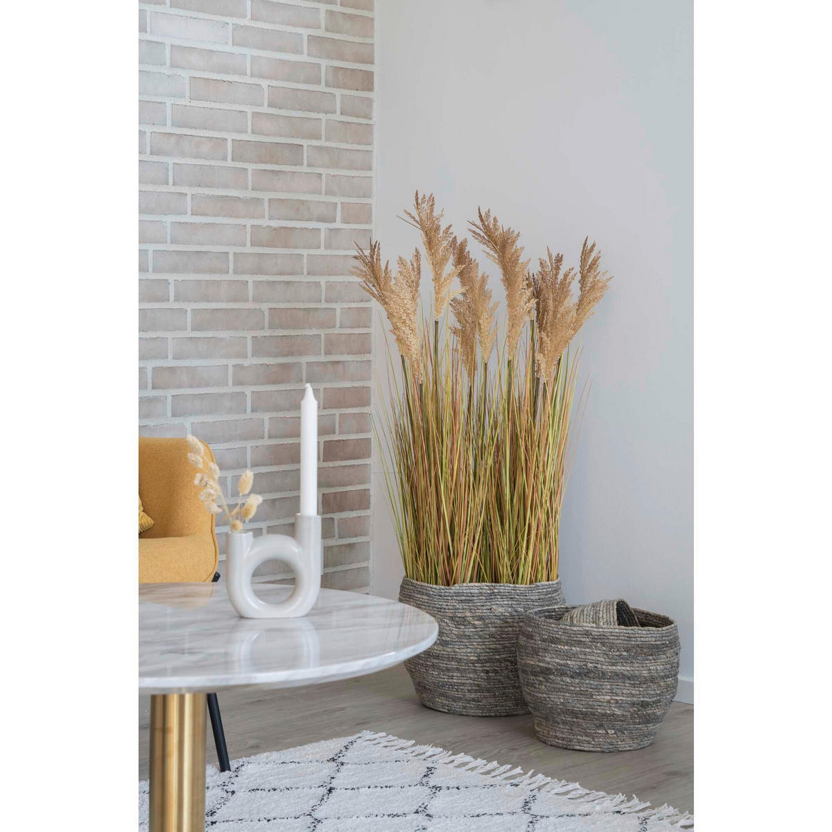 KORBSET  - Grau, Design, Holz (24cm)