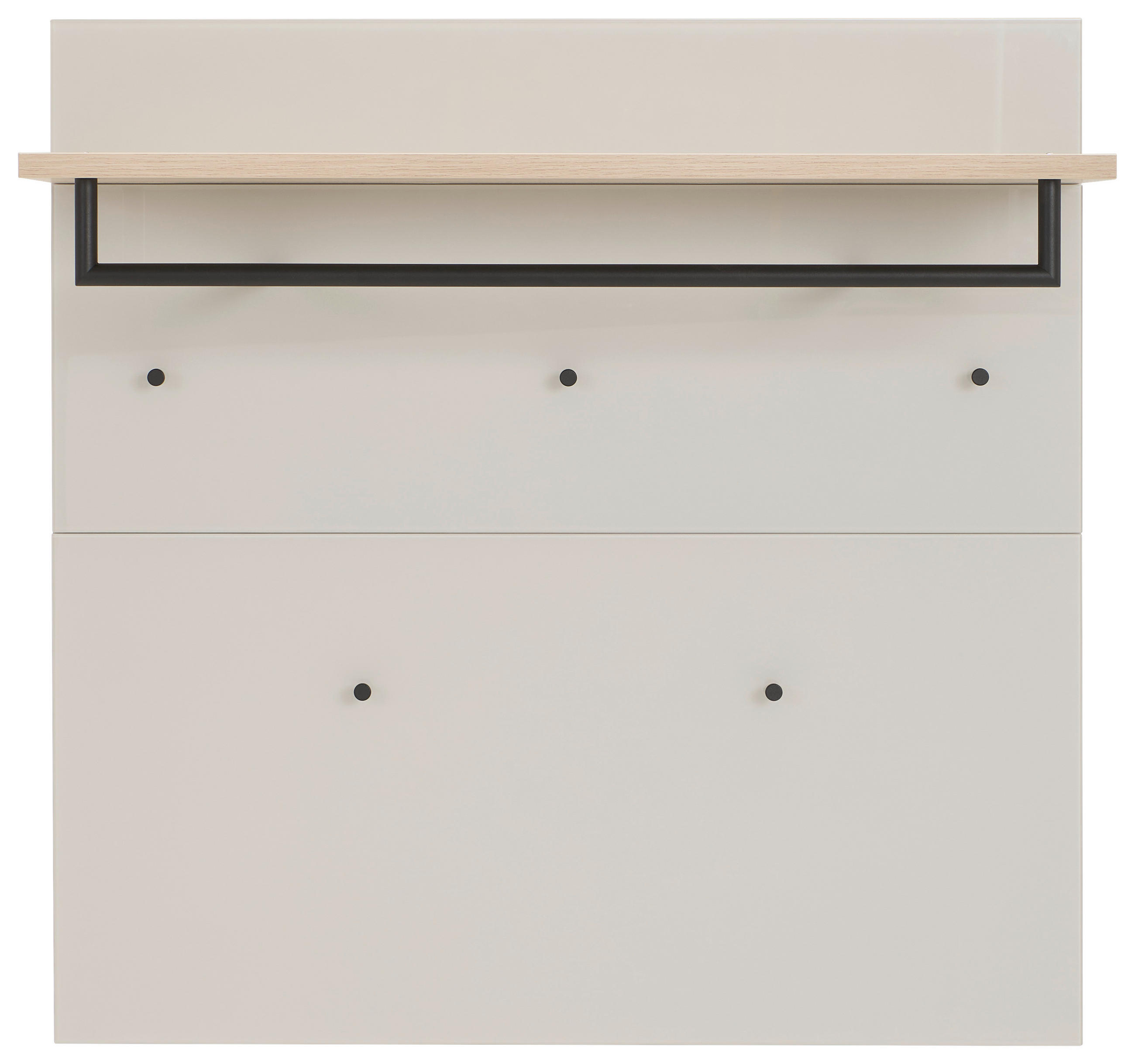 GARDEROBENPANEEL  in 97/97/30 cm  - Kaschmir/Eichefarben, Design, Glas/Holzwerkstoff (97/97/30cm) - Voleo