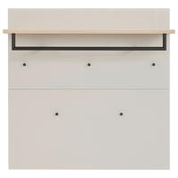 GARDEROBENPANEEL  in 97/97/30 cm  - Kaschmir/Eichefarben, Design, Glas/Holzwerkstoff (97/97/30cm) - Voleo