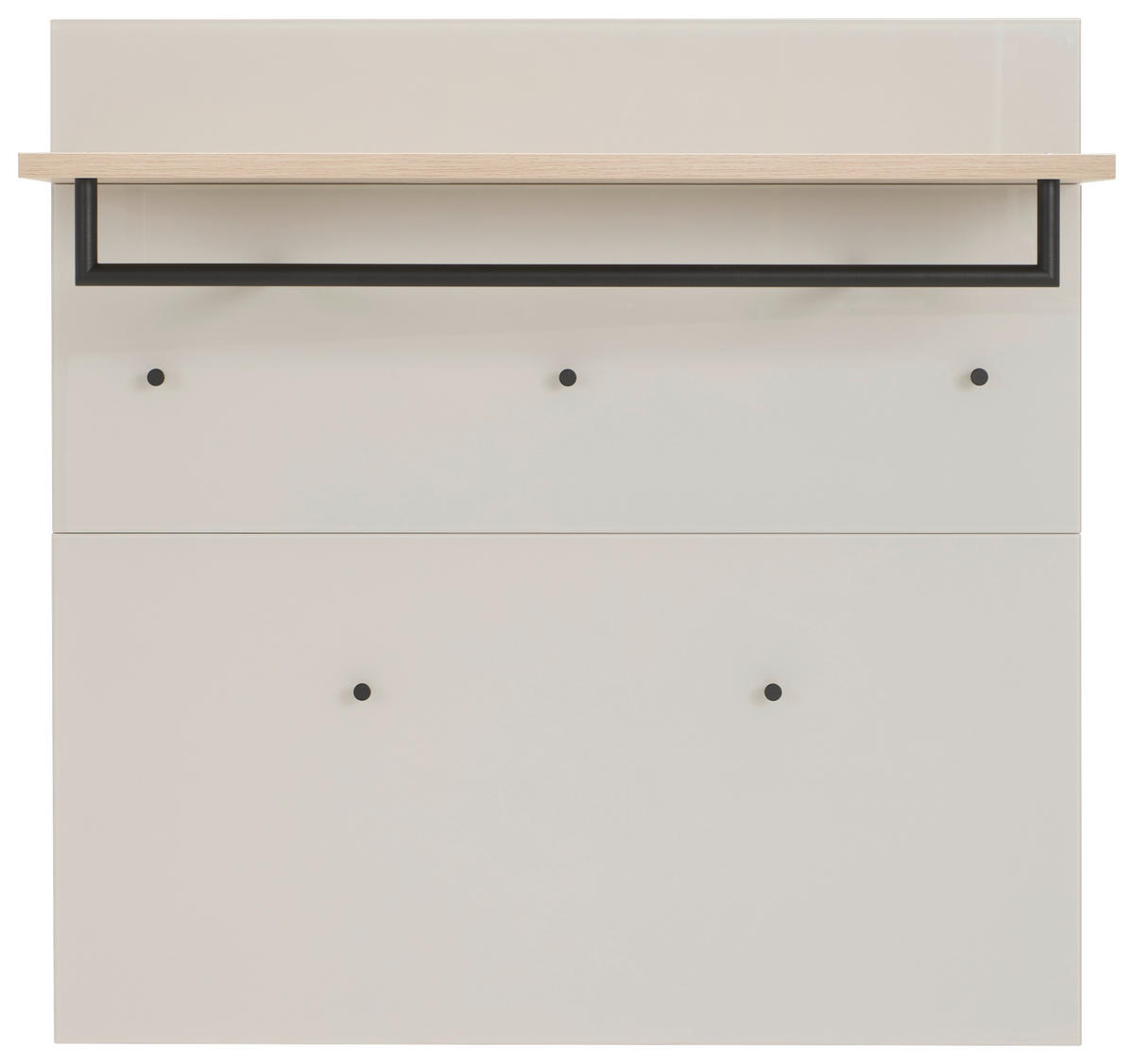 GARDEROBENPANEEL  in 97/97/30 cm  - Kaschmir/Eichefarben, Design, Glas/Holzwerkstoff (97/97/30cm) - Voleo