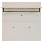 GARDEROBENPANEEL  in 97/97/30 cm  - Kaschmir/Eichefarben, Design, Glas/Holzwerkstoff (97/97/30cm) - Voleo