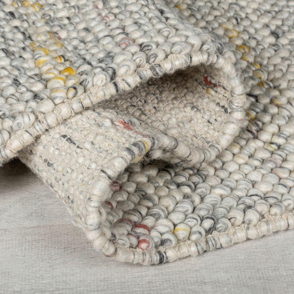 Thumbnail - Xxxl Handwebteppich Minerals, Schwarz, Weiß, Textil, Uni, rechteckig, 160x230 cm, Reach, AZO-frei, Handmade in India, fü...