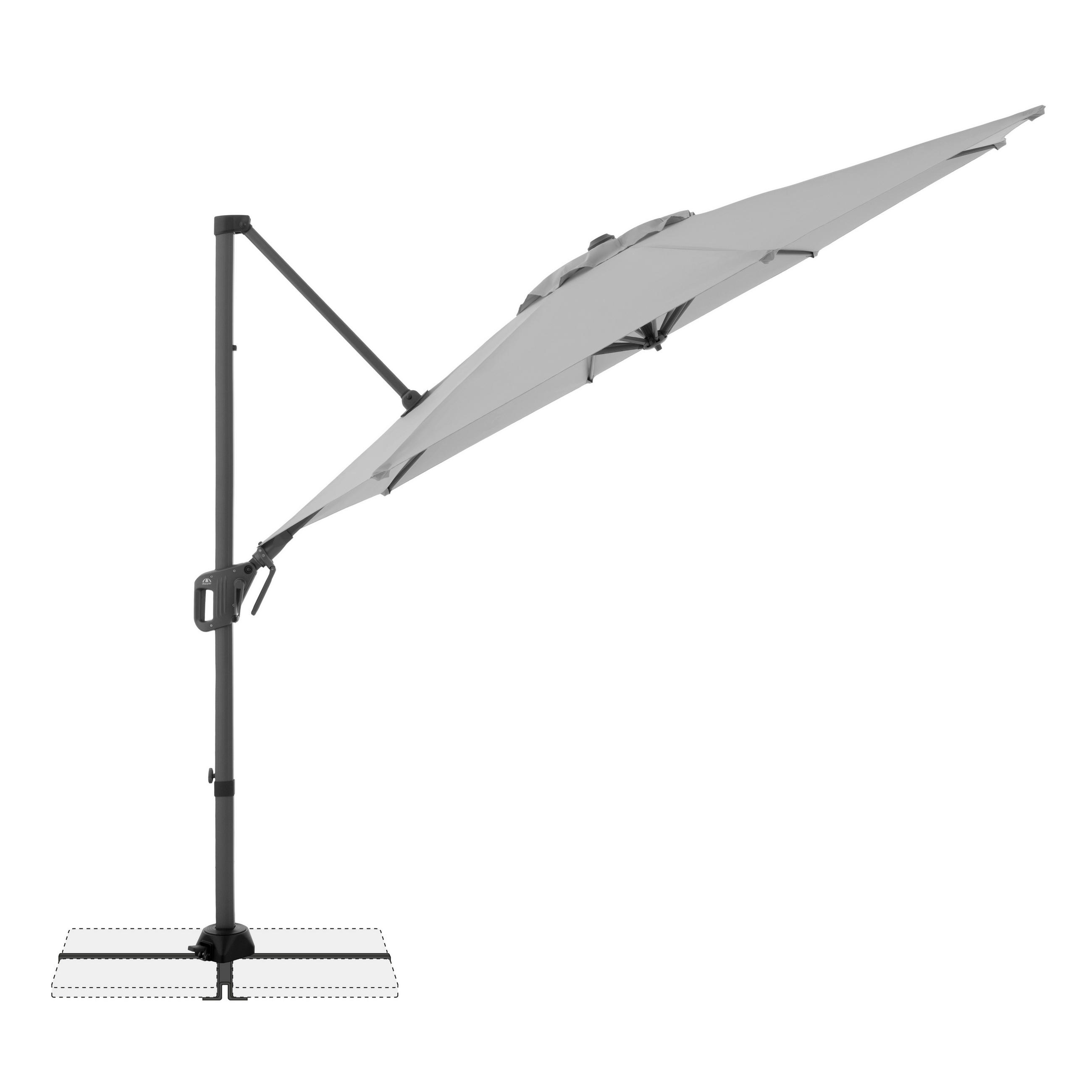 AMPELSCHIRM 310 cm Anthrazit, Hellgrau  - Anthrazit/Hellgrau, Basics, Textil/Metall (310cm) - Doppler