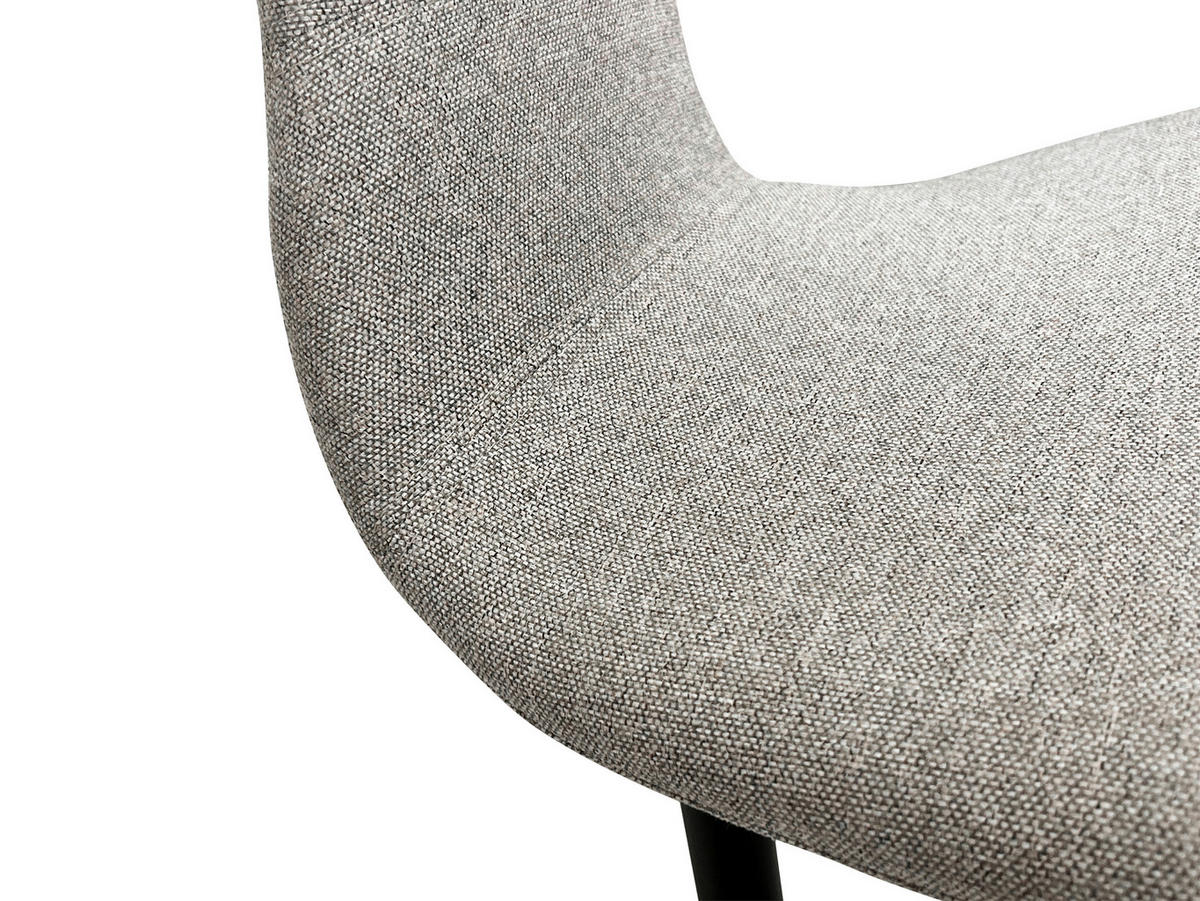 ŽIDLE S PODRUČKAMI, ocel, tkaná látka, světle šedá - černá/světle šedá, Design, kov/textil (52/77/50,5cm) - Boxxx