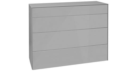 SIDEBOARD Imola  in 121/89/42 cm  - Hellgrau/Schwarz, Design, Glas/Holzwerkstoff (121/89/42cm) - Novel