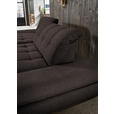 ECKSOFA in Mikrofaser Braun  - Schwarz/Braun, Design, Textil/Metall (198/290cm) - Xora