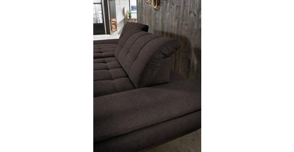 ECKSOFA in Mikrofaser Braun 198/290 cm - Schwarz/Braun, Design, Textil/Metall (198/290cm) - Xora