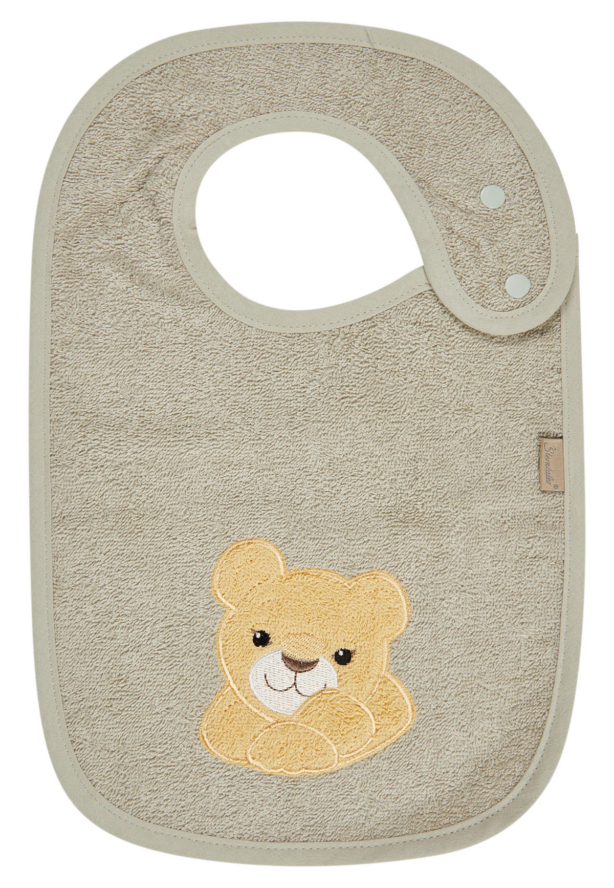 LÄTZCHEN Löwe Leo  - Mintgrau, Basics, Textil (38/26/0,5cm) - Sterntaler