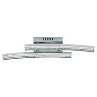 LED-WANDLEUCHTE - Chromfarben/Transparent, MODERN, Kunststoff/Metall (33cm)