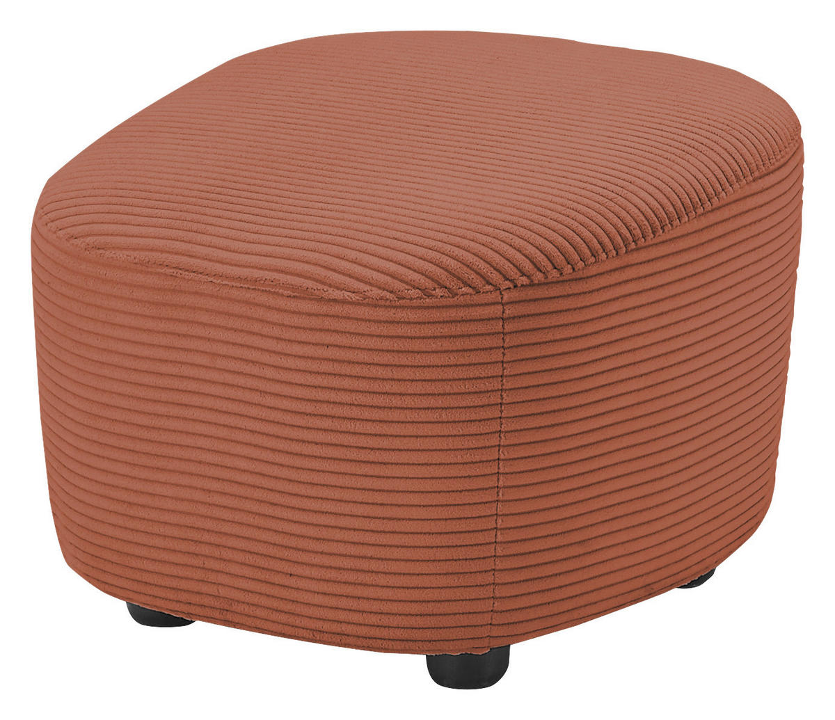 HOCKER Cord Orange  - Schwarz/Orange, Design, Kunststoff/Textil (54/41/57cm) - SetOne by Musterring