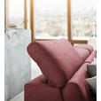 ECKSOFA inkl. Funktionen Hellrot Webstoff  - Hellrot/Silberfarben, Design, Textil/Metall (250/167cm) - Xora