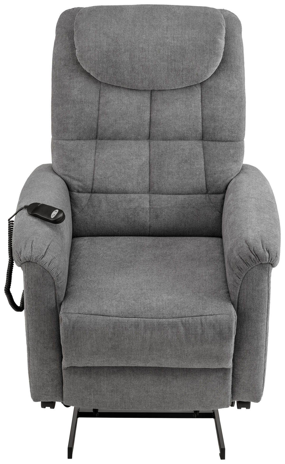 FERNSEHSESSEL in Mikrofaser Grau  - Schwarz/Grau, Konventionell, Kunststoff/Textil (83/113/92cm) - Xora