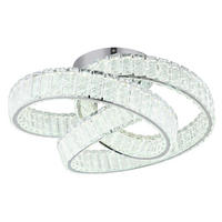 STROPNÍ LED SVÍTIDLO, 60/26 cm  - čiré/barvy chromu, Konvenční, kov/sklo (60/26cm) - Globo