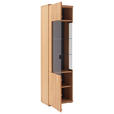 VITRINE  in furniert, massiv Wildeiche Wildeiche - Wildeiche/Anthrazit, Natur, Glas/Holz (60/209/37cm) - Linea Natura