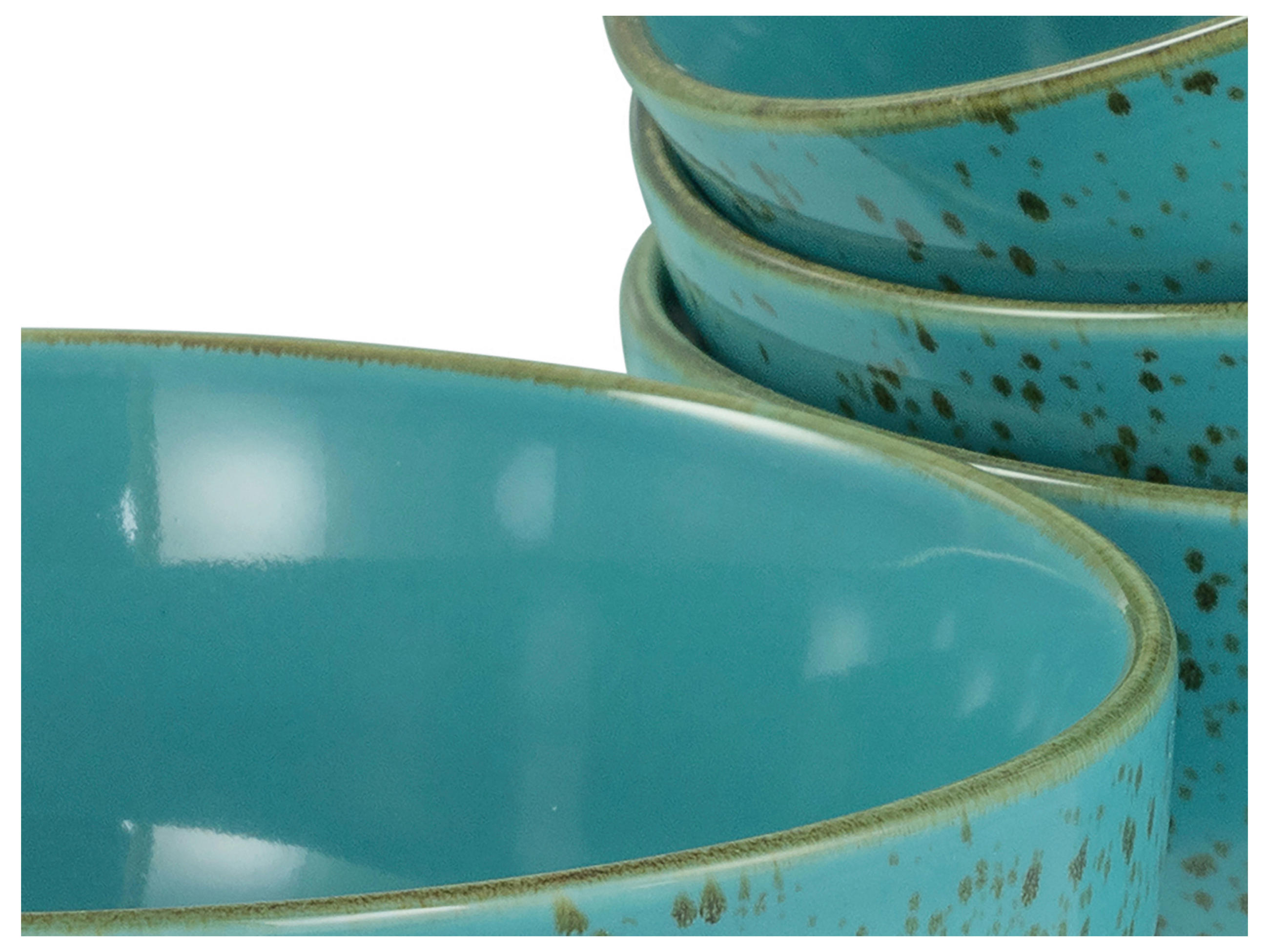 KOMPLETT SERVIS Nature Collection Water 16 delar  - blå, Basics, keramik - Creatable