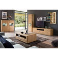 WOHNWAND  in Eichefarben  300/206/52 cm  - Eichefarben, KONVENTIONELL, Glas/Holzwerkstoff (300/206/52cm) - Cantus
