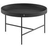 COUCHTISCH JUSTB! Eiche furniert 63/63/37 cm rund Anthrazit, Schwarz  - Anthrazit/Schwarz, Design, Holz/Metall (63/63/37cm) - Musterring