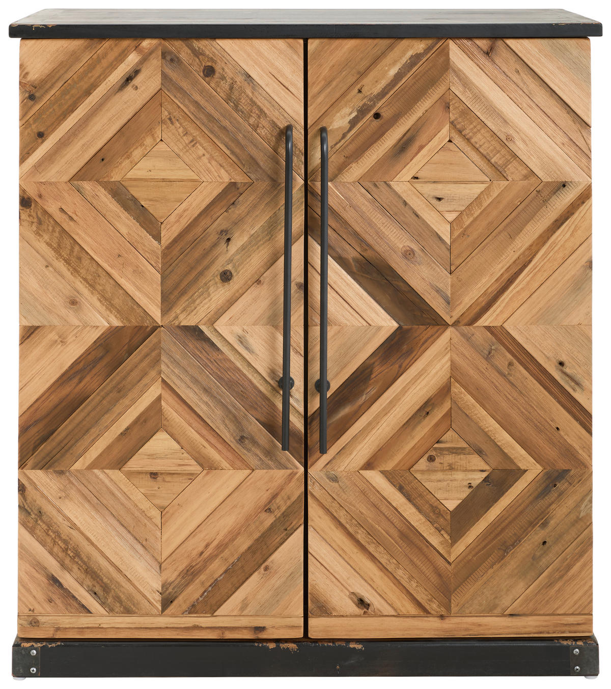 BARSCHRANK Tanne massiv Naturfarben, Schwarz  - Schwarz/Naturfarben, LIFESTYLE, Holz/Metall (84/92/46cm) - Landscape