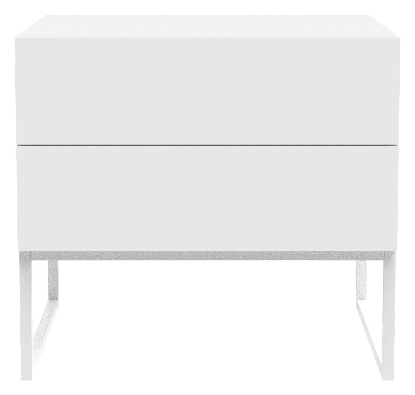 NACHTSCHRANK 48/50/40 cm  - Weiß, MODERN, Holzwerkstoff/Metall (48/50/40cm) - Livetastic