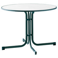 GARTENKLAPPTISCH 100/100/72 cm Metall rund  - Smaragdgrün/Weiß, Basics, Kunststoff/Metall (100/100/72cm) - Sieger