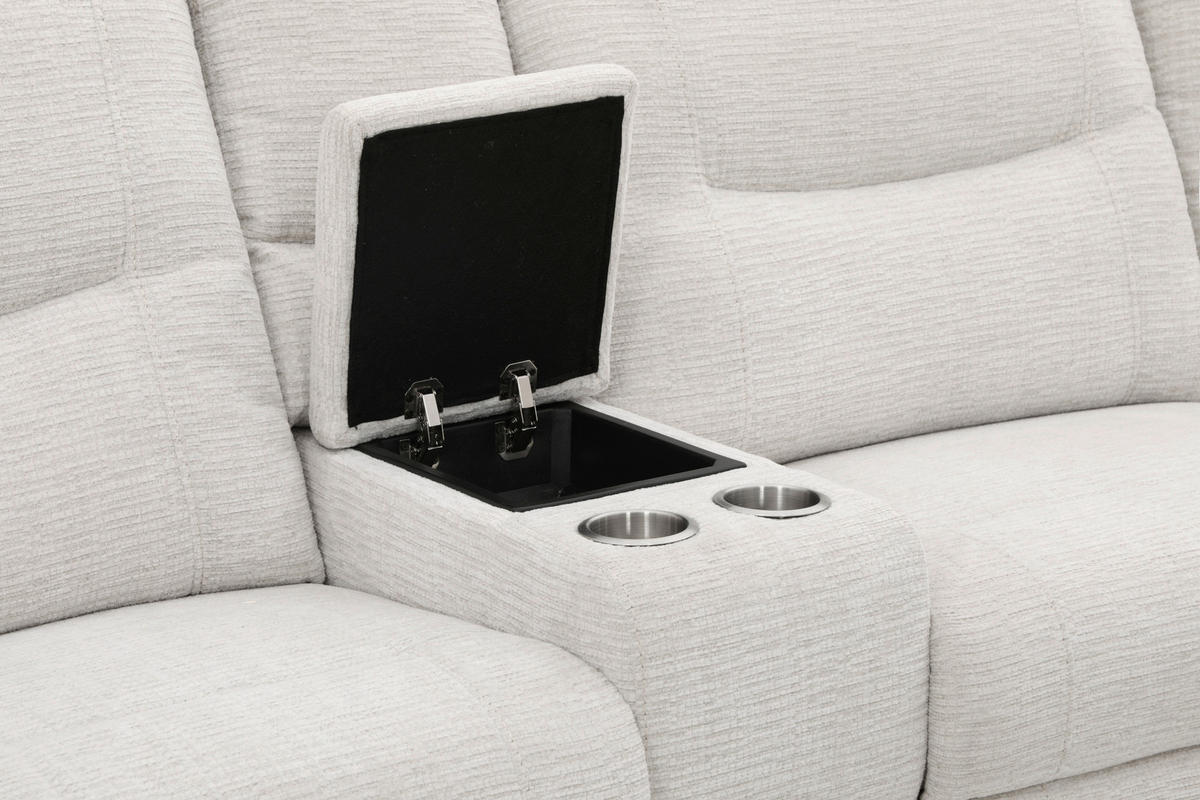 ECKSOFA Weiß Leinenoptik  - Schwarz/Weiß, KONVENTIONELL, Holz/Kunststoff (286/101/338cm) - Livetastic
