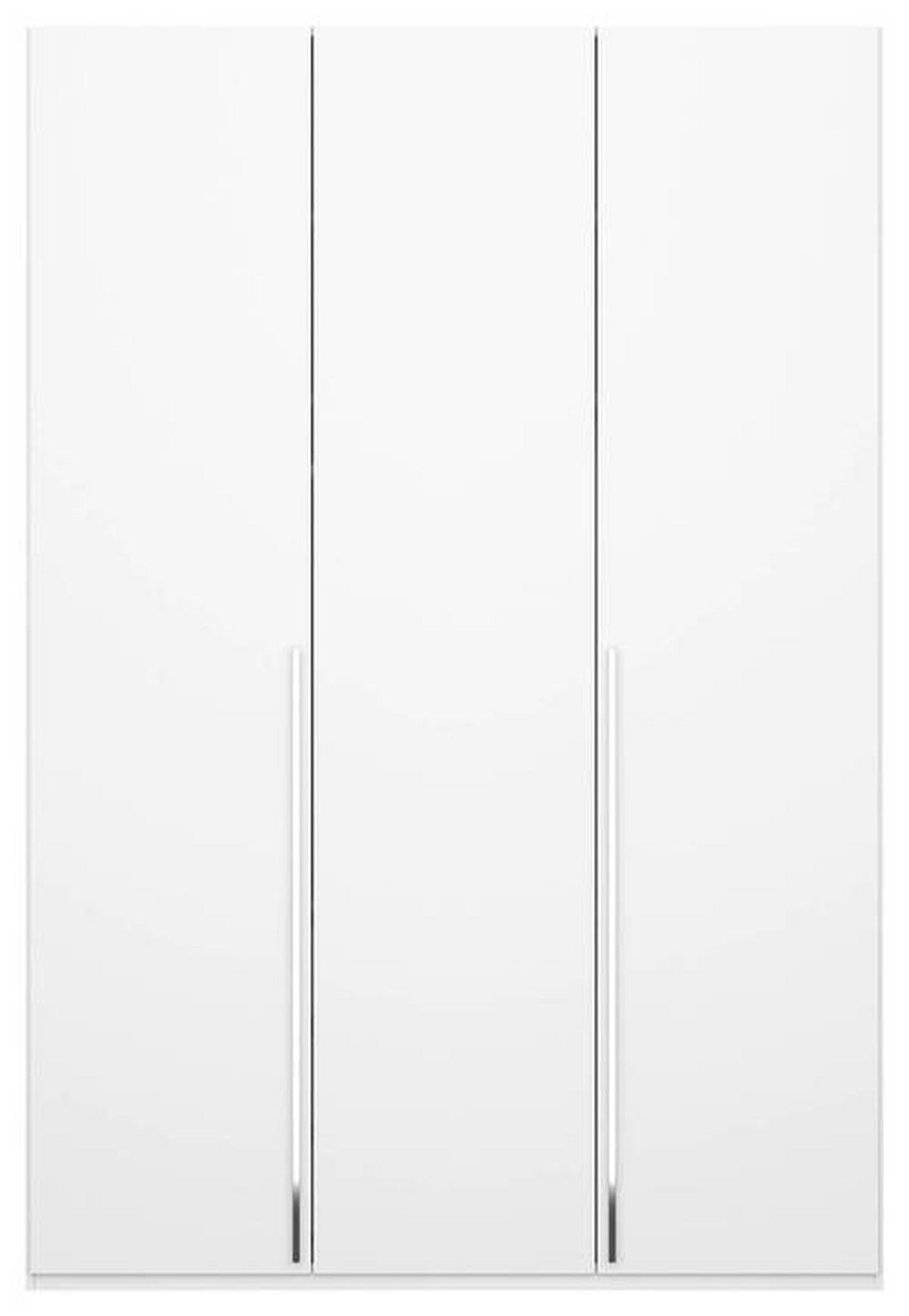 DREHTÜRENSCHRANK in Weiss  - Chromfarben/Weiss, Design, Holzwerkstoff/Metall (151/223/60cm) - home24