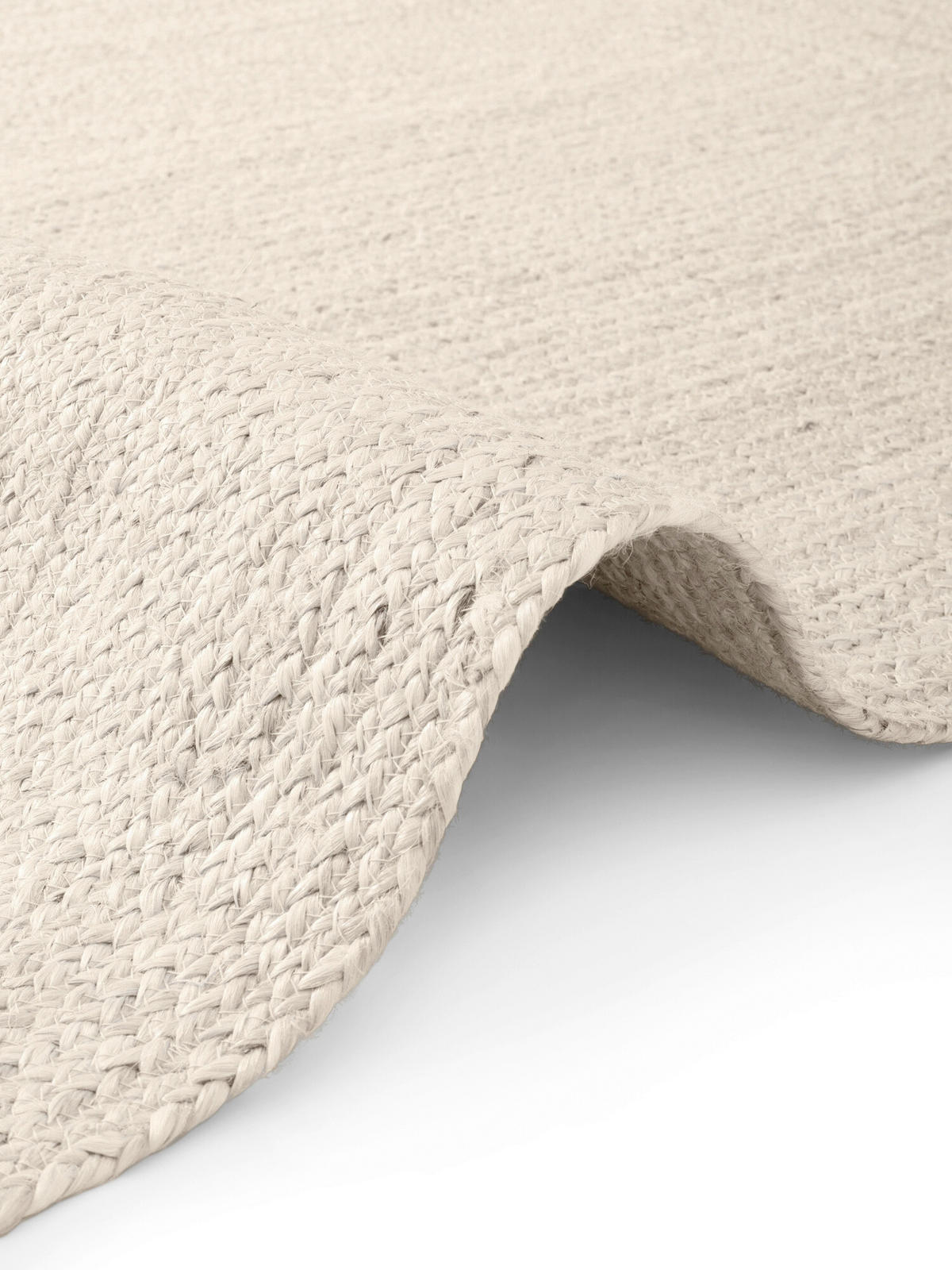 JUTETEPPICH 80/200 cm Juno Weiß rechteckig  - Weiß, Natur, Textil (80/200cm) - Hanse Home