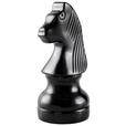 SCHACHFIGUR - Schwarz Hochglanz, LIFESTYLE, Kunststoff (10,5/22cm) - Ambia Home