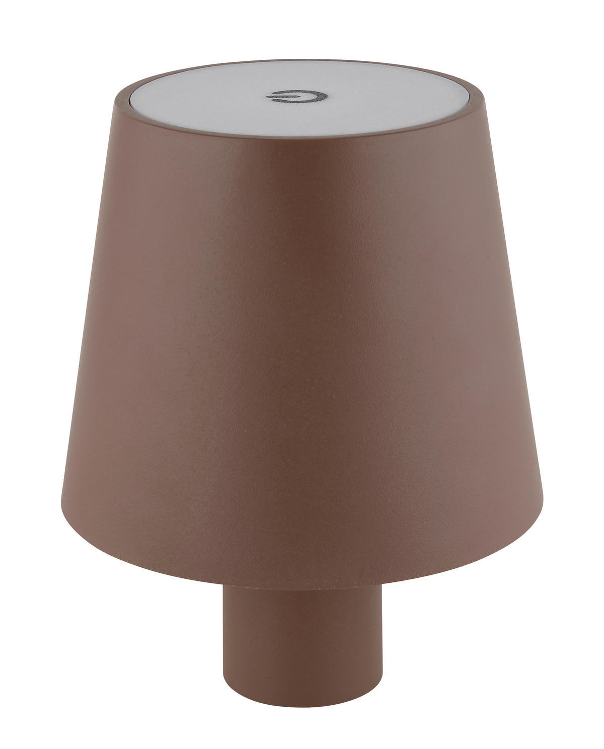 AKKU-TISCHLEUCHTE - Weiss/Braun, Trend, Kunststoff/Metall (10,6/13cm) - Globo