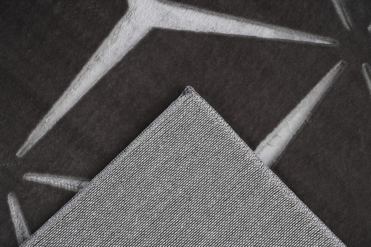 FLACHWEBETEPPICH  Wohnzimmer 160/220 cm Calma Anthrazit rechteckig  - Anthrazit, Basics, Textil (160/220cm) - Kayoom