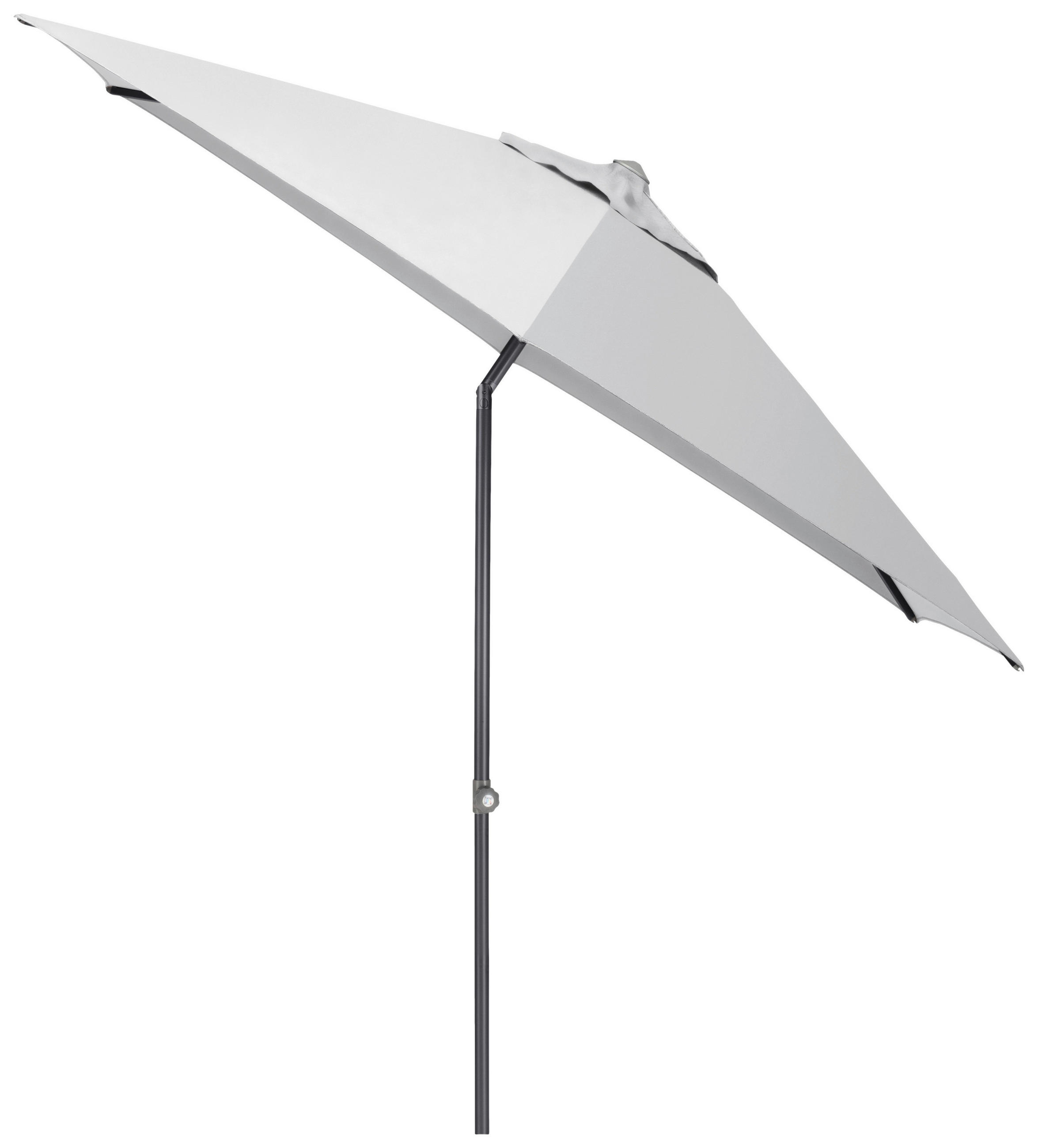 SONNENSCHIRM 230 cm Hellgrau  - Anthrazit/Hellgrau, Basics, Textil/Metall (230cm) - Kettler