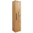 HOCHSCHRANK 35/162,5/37 cm  - Eichefarben/Anthrazit, Design, Glas/Holz (35/162,5/37cm) - Dieter Knoll