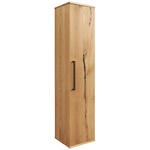 HOCHSCHRANK 35/162,5/37 cm  - Eichefarben/Anthrazit, Design, Glas/Holz (35/162,5/37cm) - Dieter Knoll