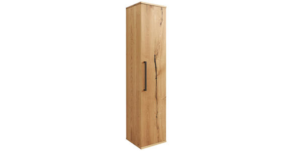 HOCHSCHRANK 35/162,5/37 cm  - Eichefarben/Anthrazit, Design, Glas/Holz (35/162,5/37cm) - Dieter Knoll