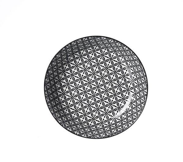 SUPPENTELLER Schwarz, Weiß Porzellan Takeo  - Schwarz/Weiß, Basics, Keramik (20,5cm) - Ritzenhoff Breker