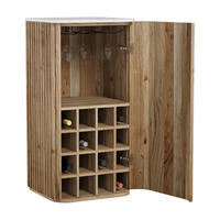 BAR in Weiss, Akaziefarben  - Weiss/Akaziefarben, Modern, Holz/Stein (50/105/50cm) - Livetastic